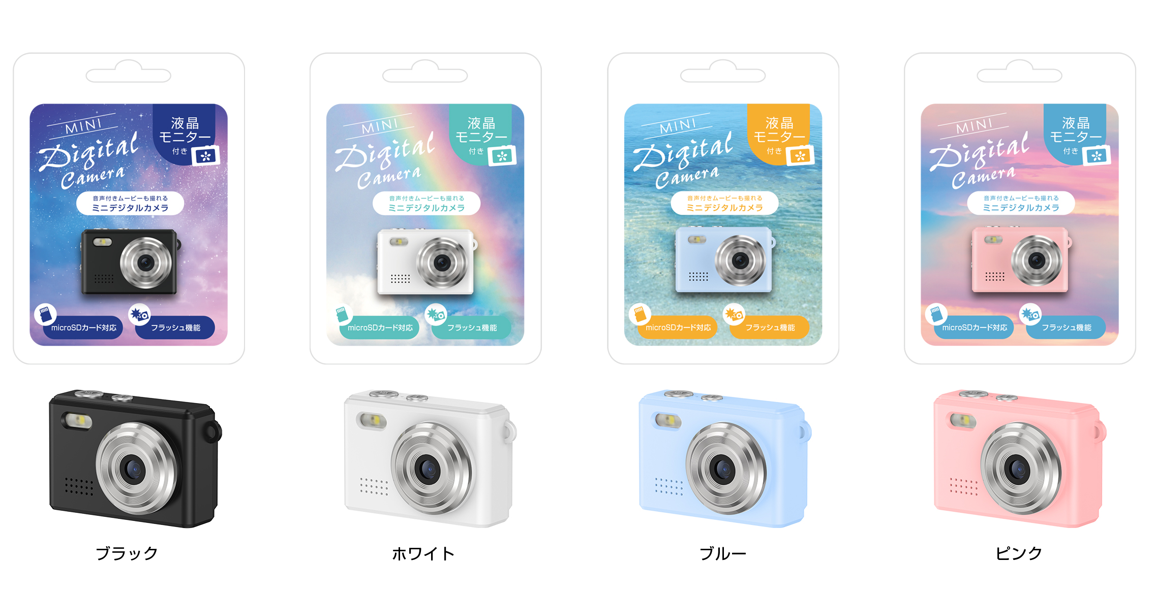 音声付きムービーも撮れる ミニデジタルカメラ F3DCMNT-01